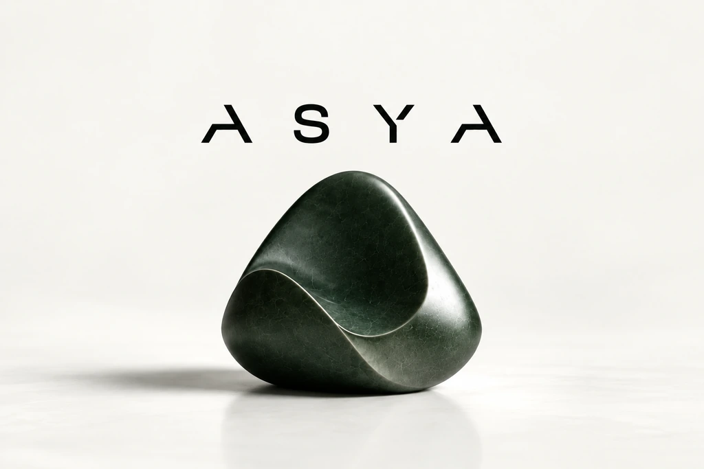 ASYA — the Gömböc on an ivory ground.